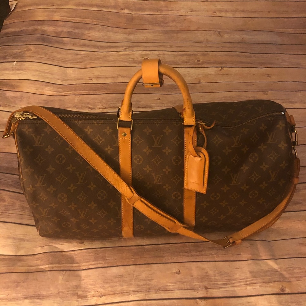 Louis Vuitton keepall 55 Boston bag w/ strap